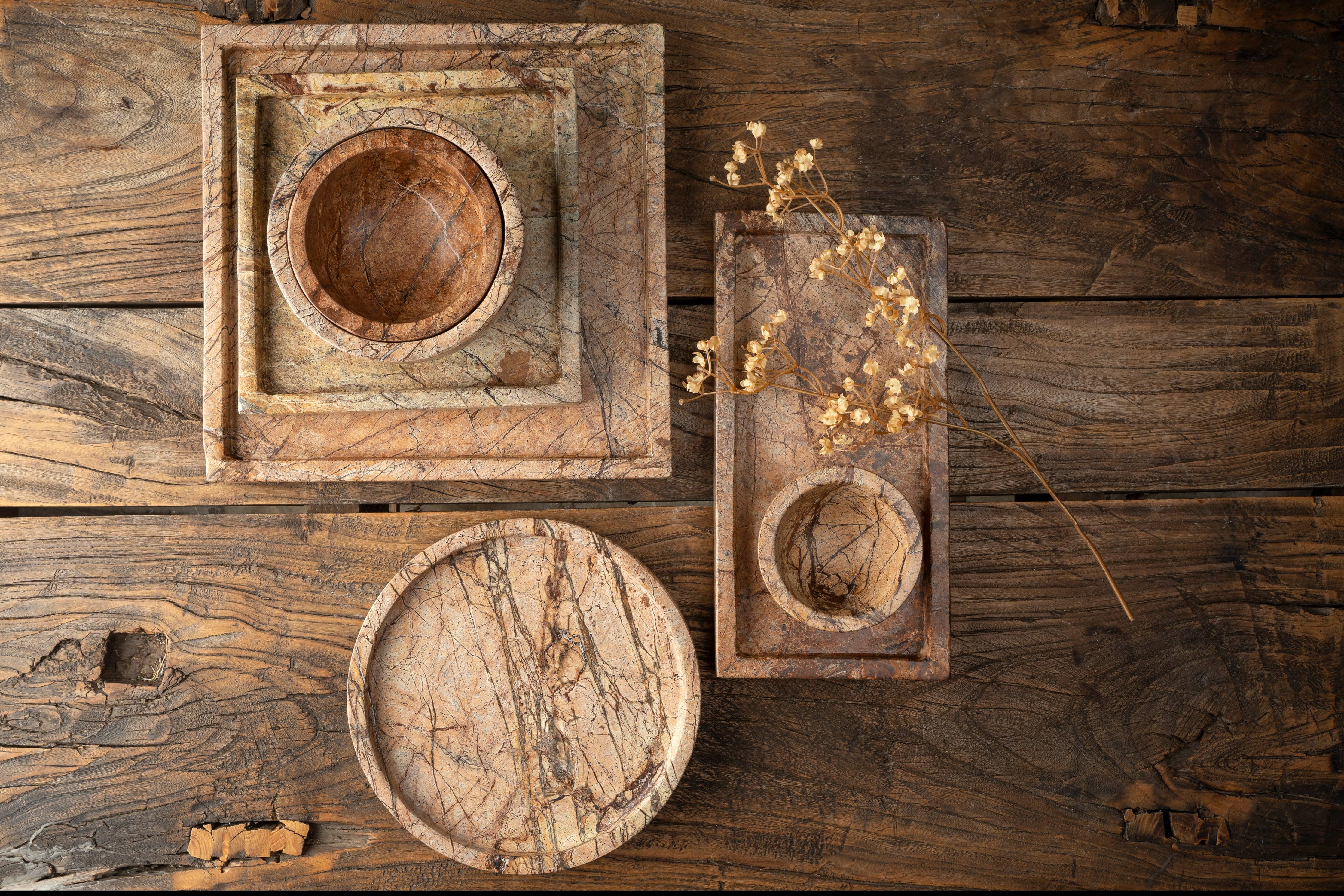 Rainforest Marble Stacking Bowls | Set of 3