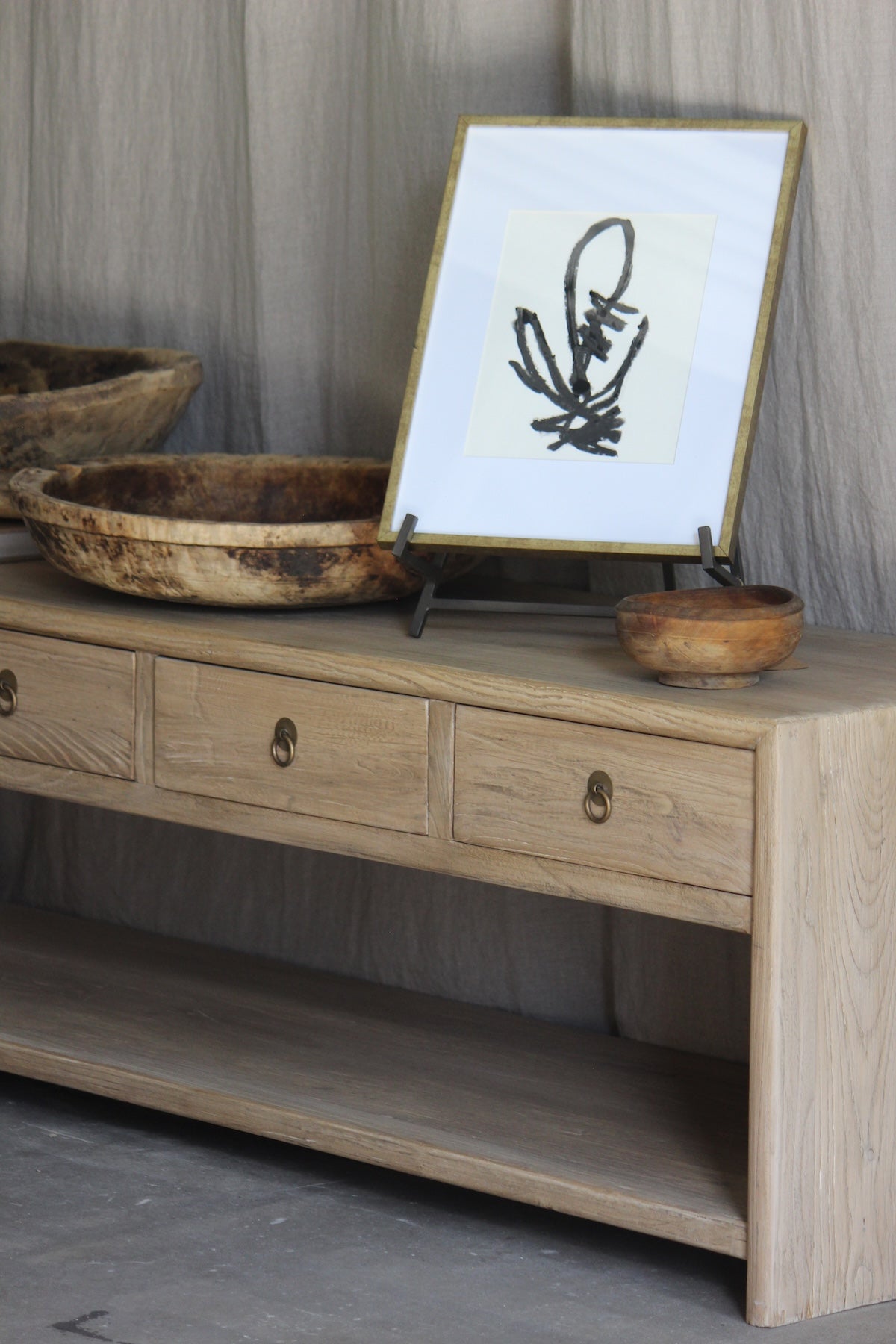 Ara Elm Low Cabinet