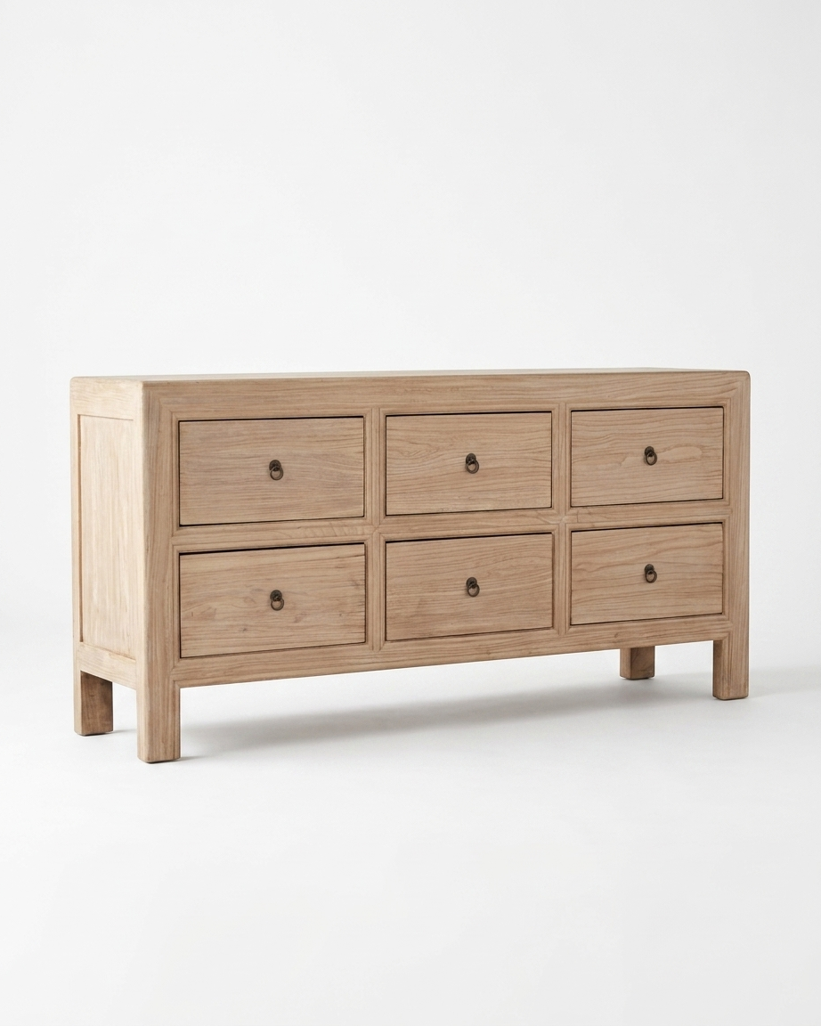 Belia Six Door Elm Dresser