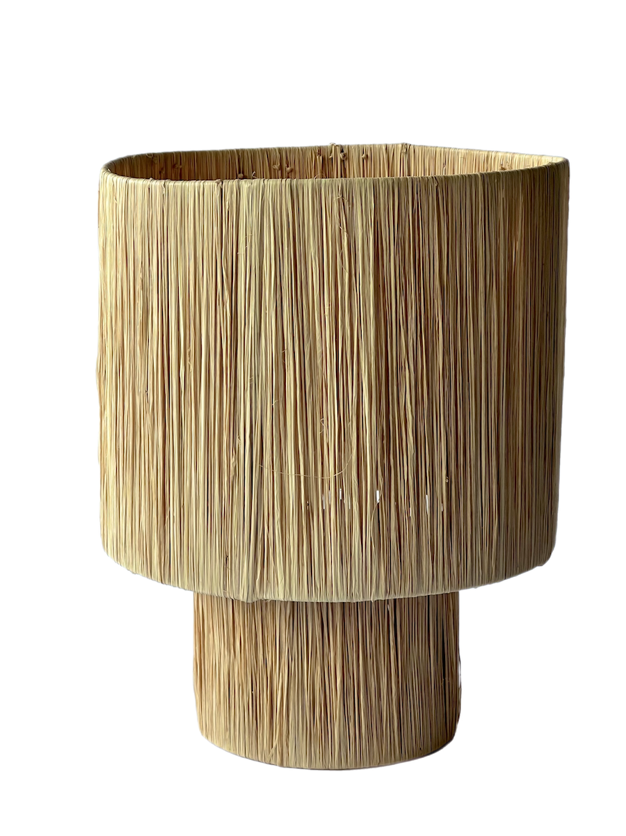 Natural Raffia Table Lamp