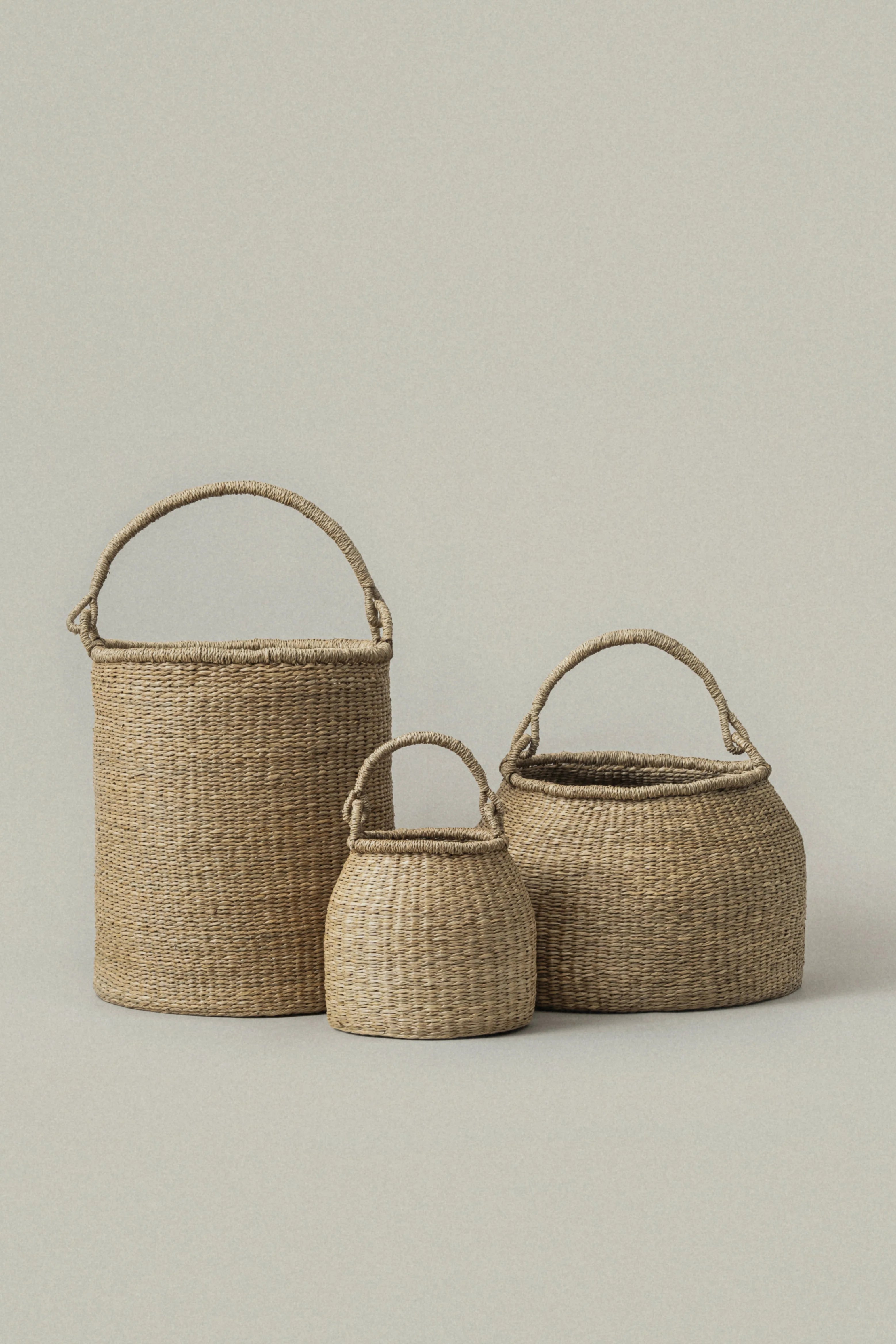 Satna Tall Seagrass Bucket Basket