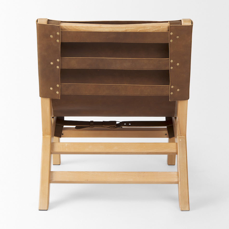 Elodie Accent Chair | Brown Leather