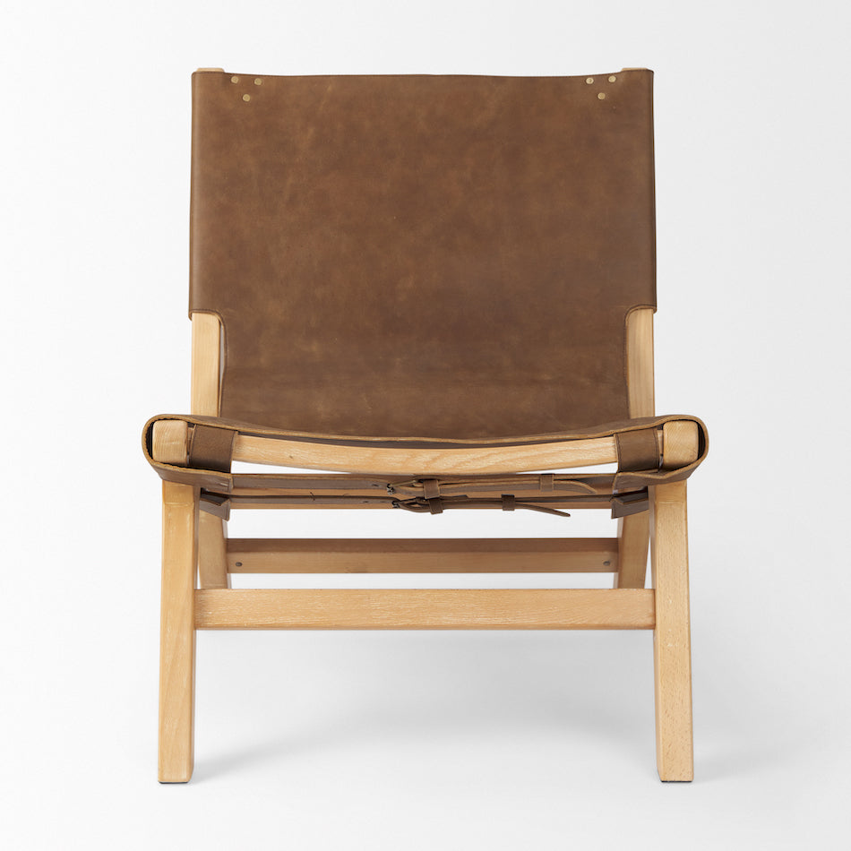 Elodie Accent Chair | Brown Leather