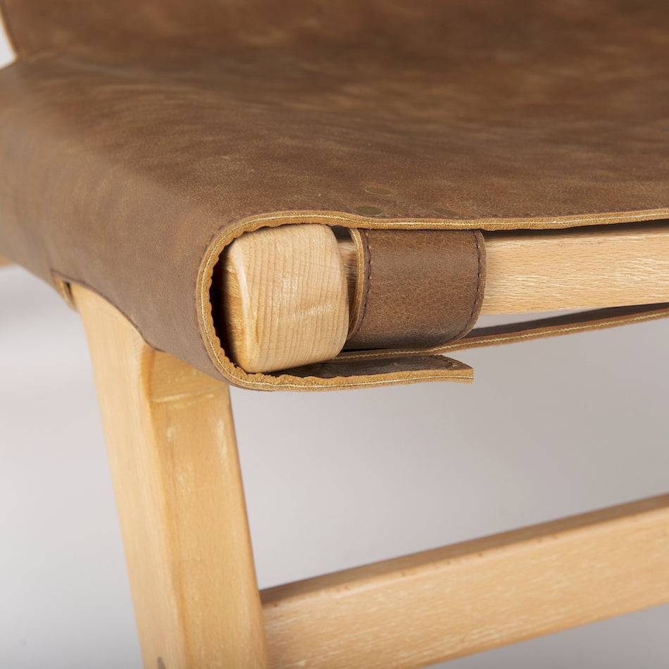 Elodie Accent Chair | Brown Leather