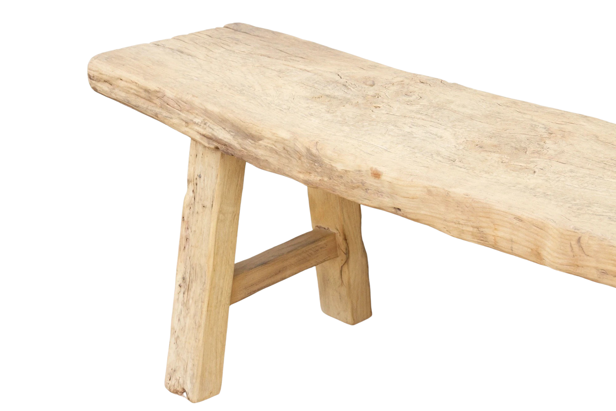 Large Elm Wood Bench