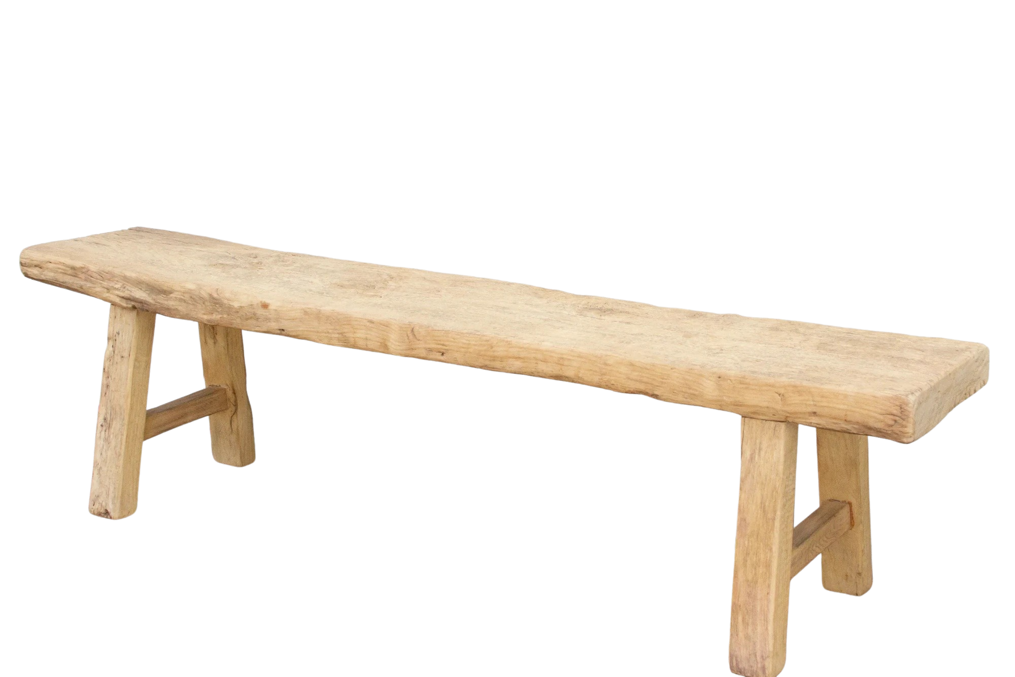 Large Elm Wood Bench