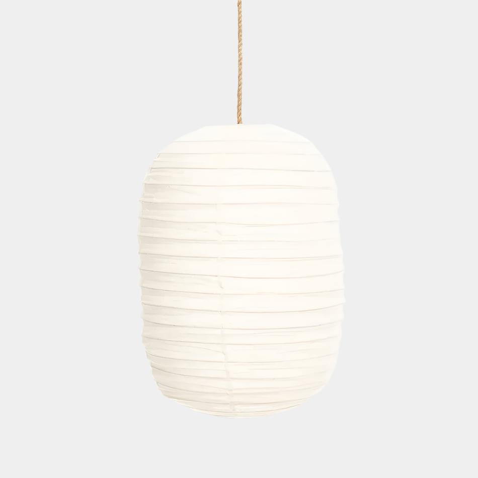 Linen Capsule Pendant Light | Ivory