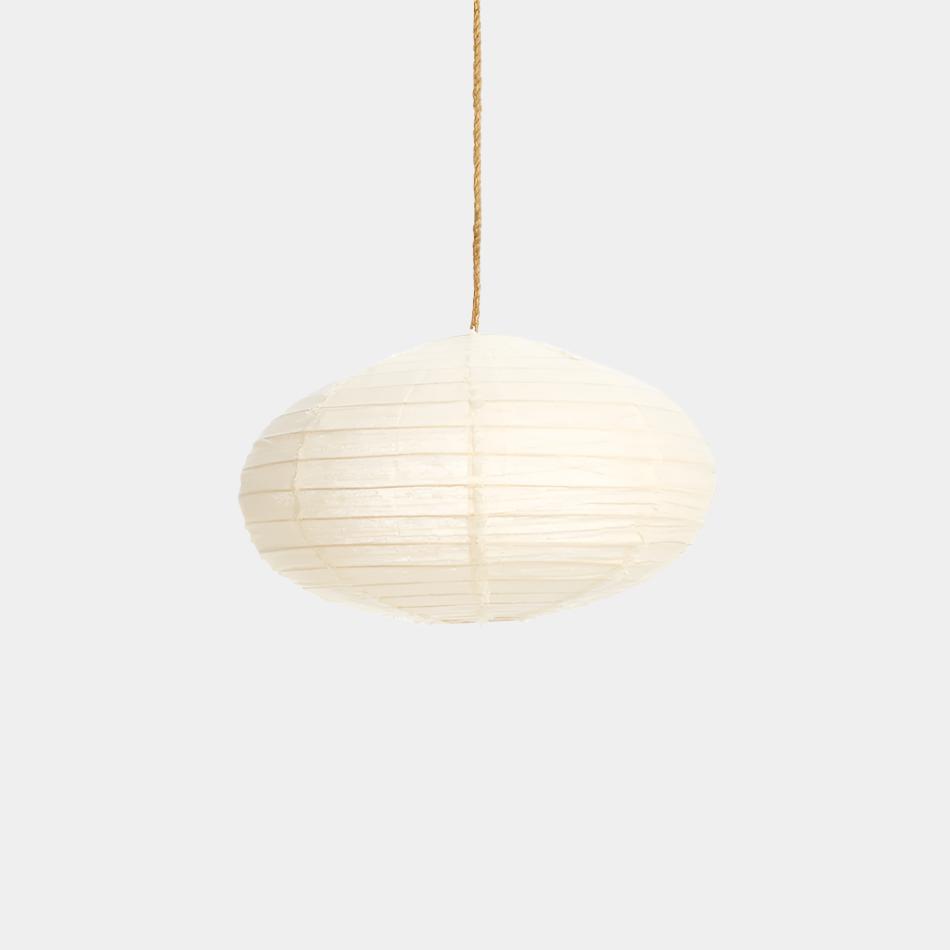 Linen Oval Pendant Light | Ivory