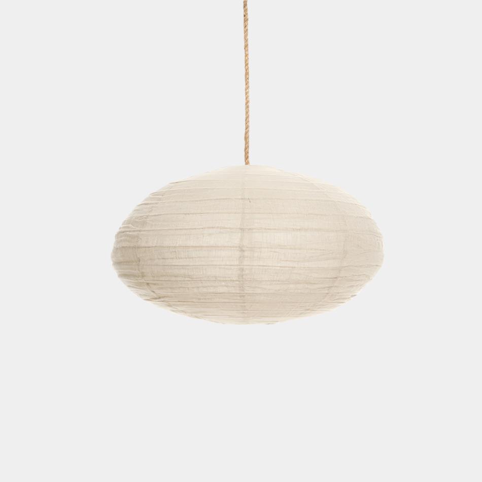 Linen Oval Pendant Light | Taupe