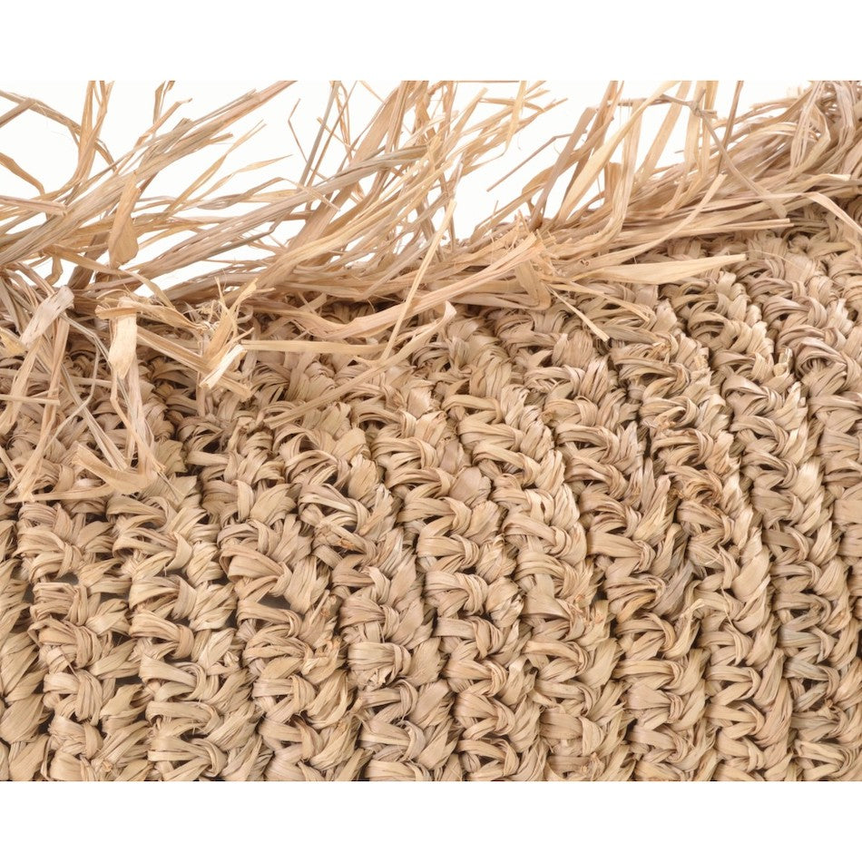 Raffia Fringe Throw Pillow