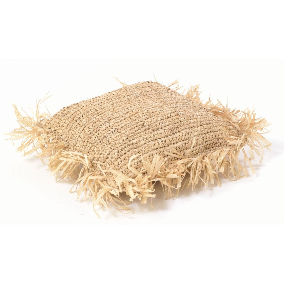 Raffia Fringe Throw Pillow