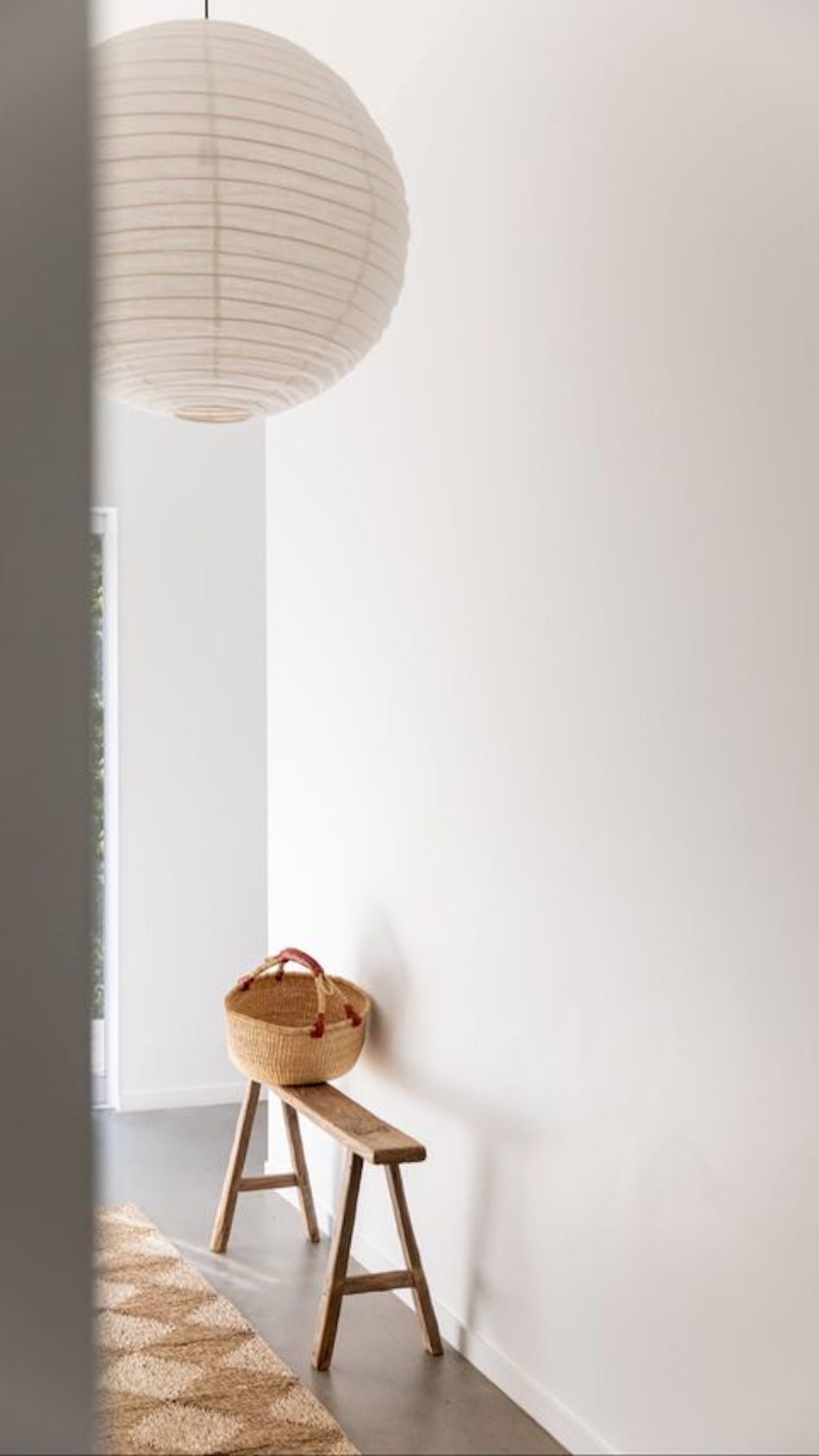 Linen Round Pendant Light | Ivory