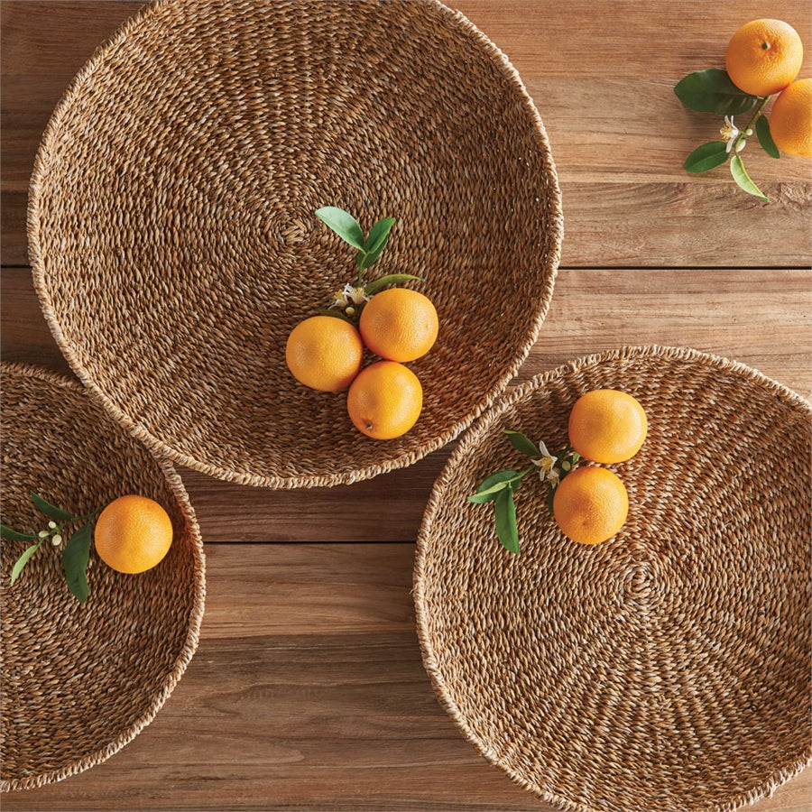 Seagrass Round Trays | Set of 3