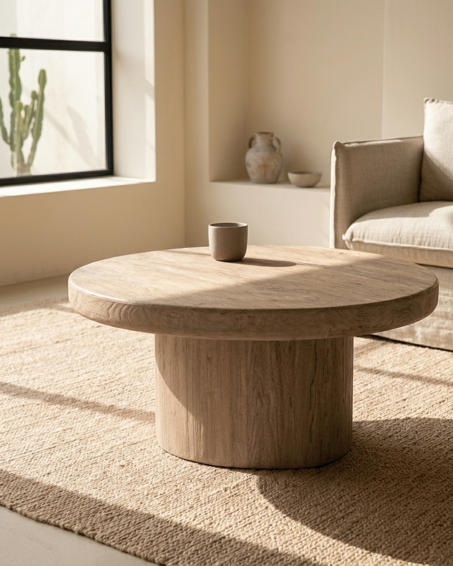 Sierra Round Elm Coffee Table