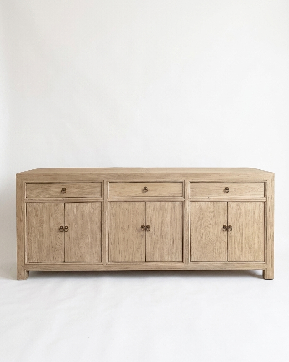 Three Drawer Elm Sideboard
