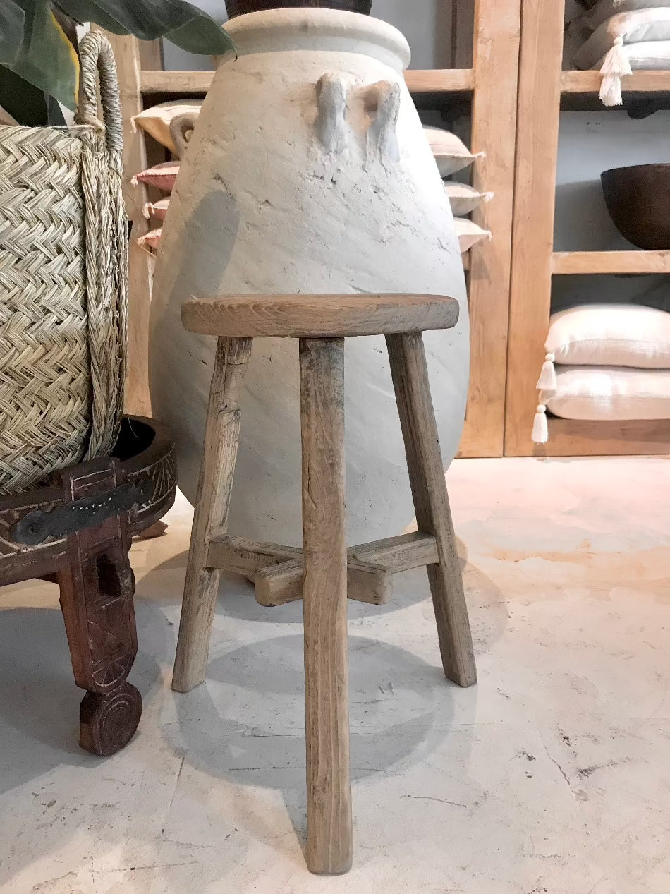 Round Elm Stool