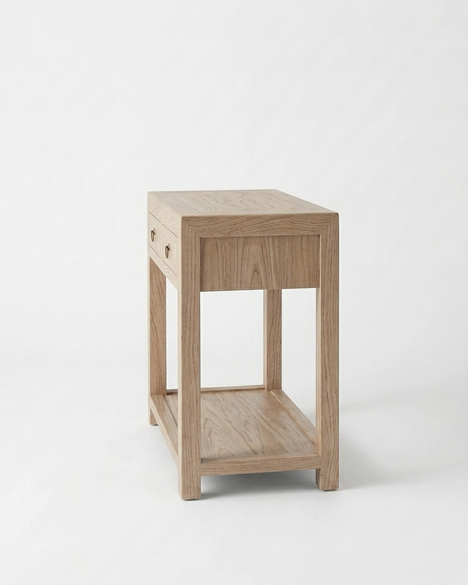 Mason Two Drawer Elm Console Table