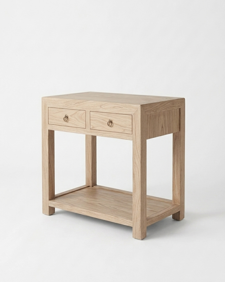 Mason Two Drawer Elm Console Table