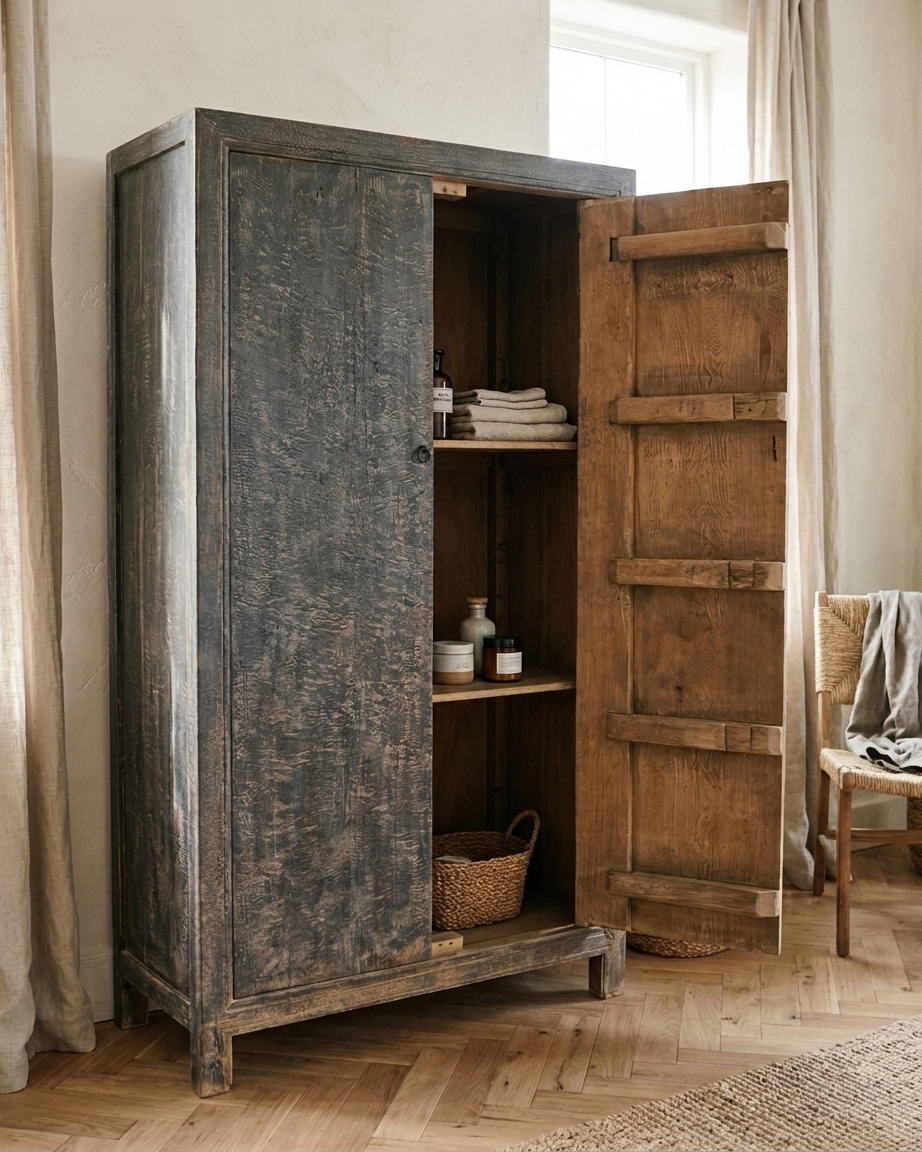 Sloane Black Elm Armoire