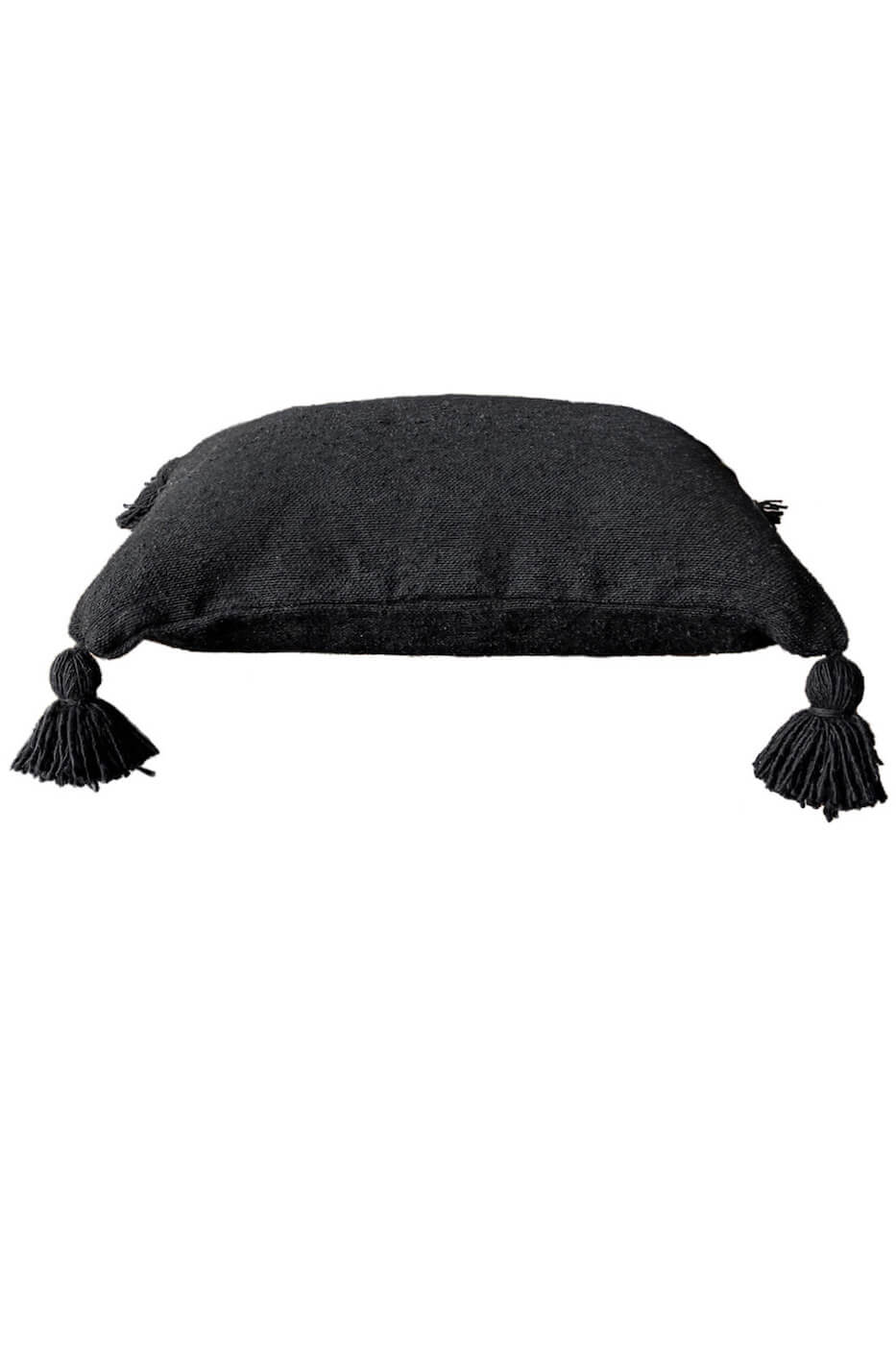 Moroccan Linen Pillow - Black