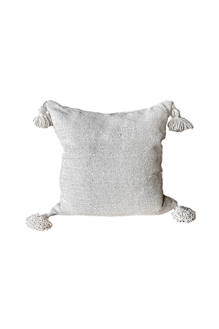 Moroccan Linen Pillow - Cream