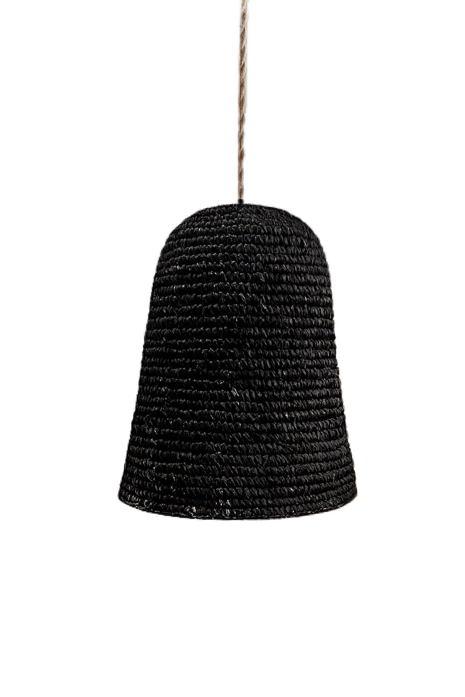 Raffia Bell Lamp | Black