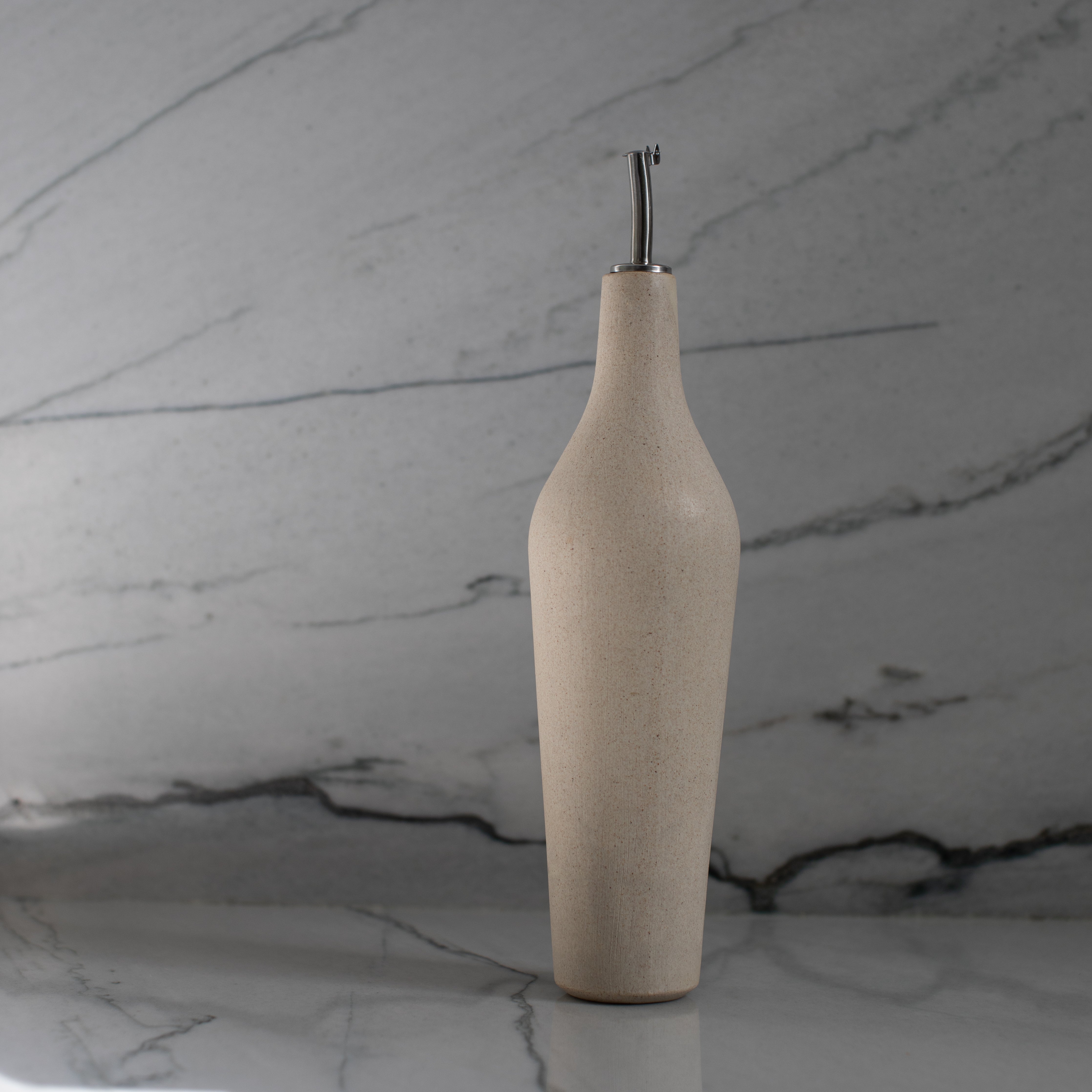 Minimal Oil Cruet | Raw Stoneware