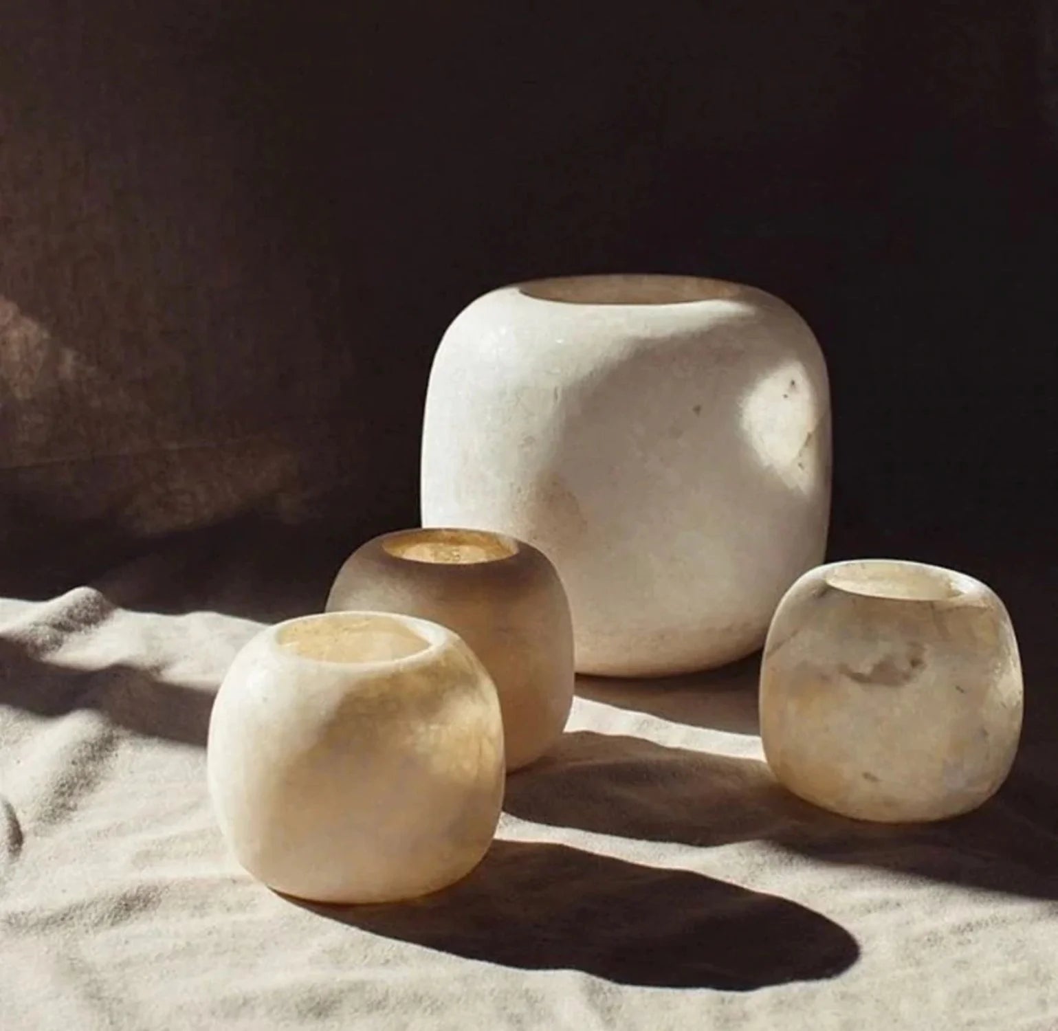 Alabaster Curra Candleholder