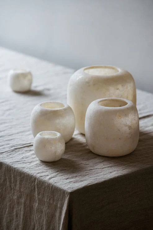 Alabaster Curra Candleholder
