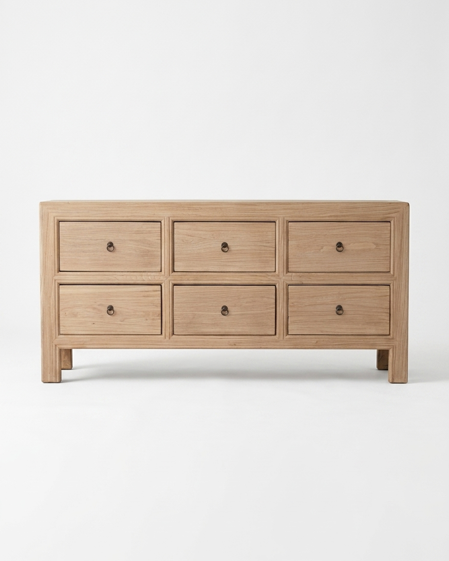 Belia Six Door Elm Dresser