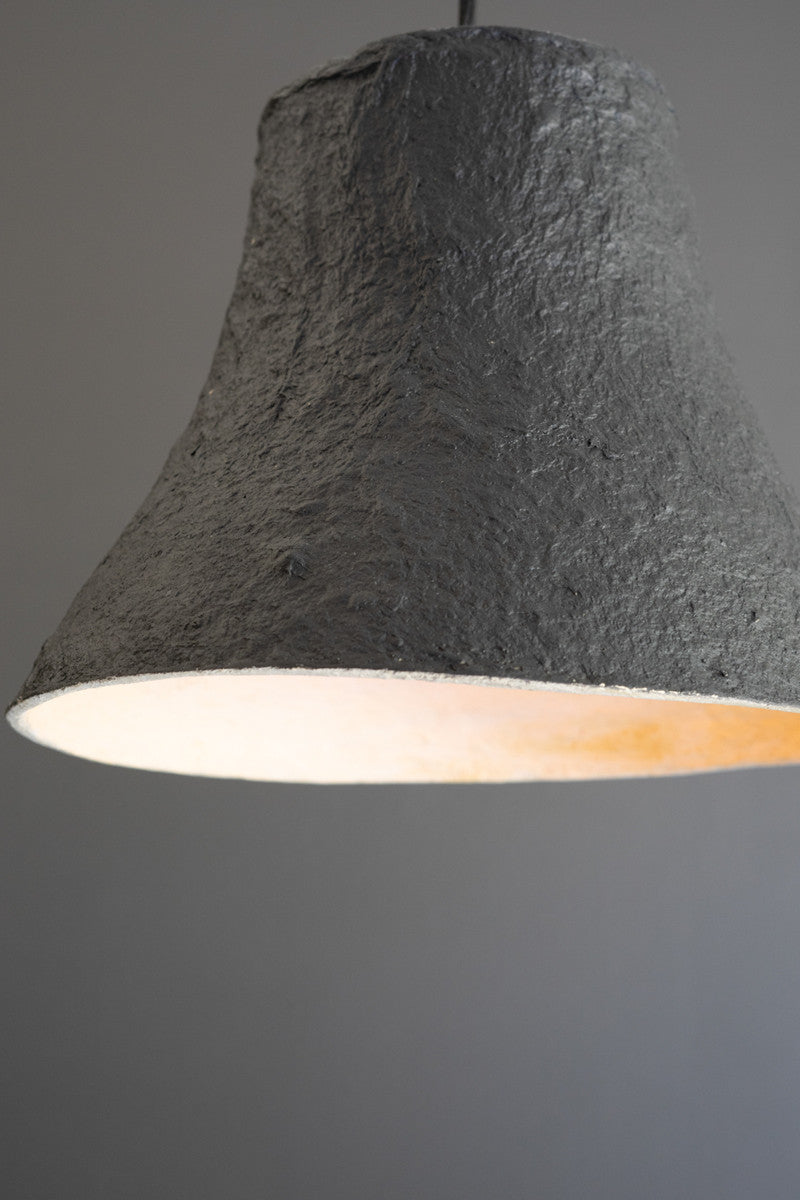 Black Hat Paper Mache Pendant Light