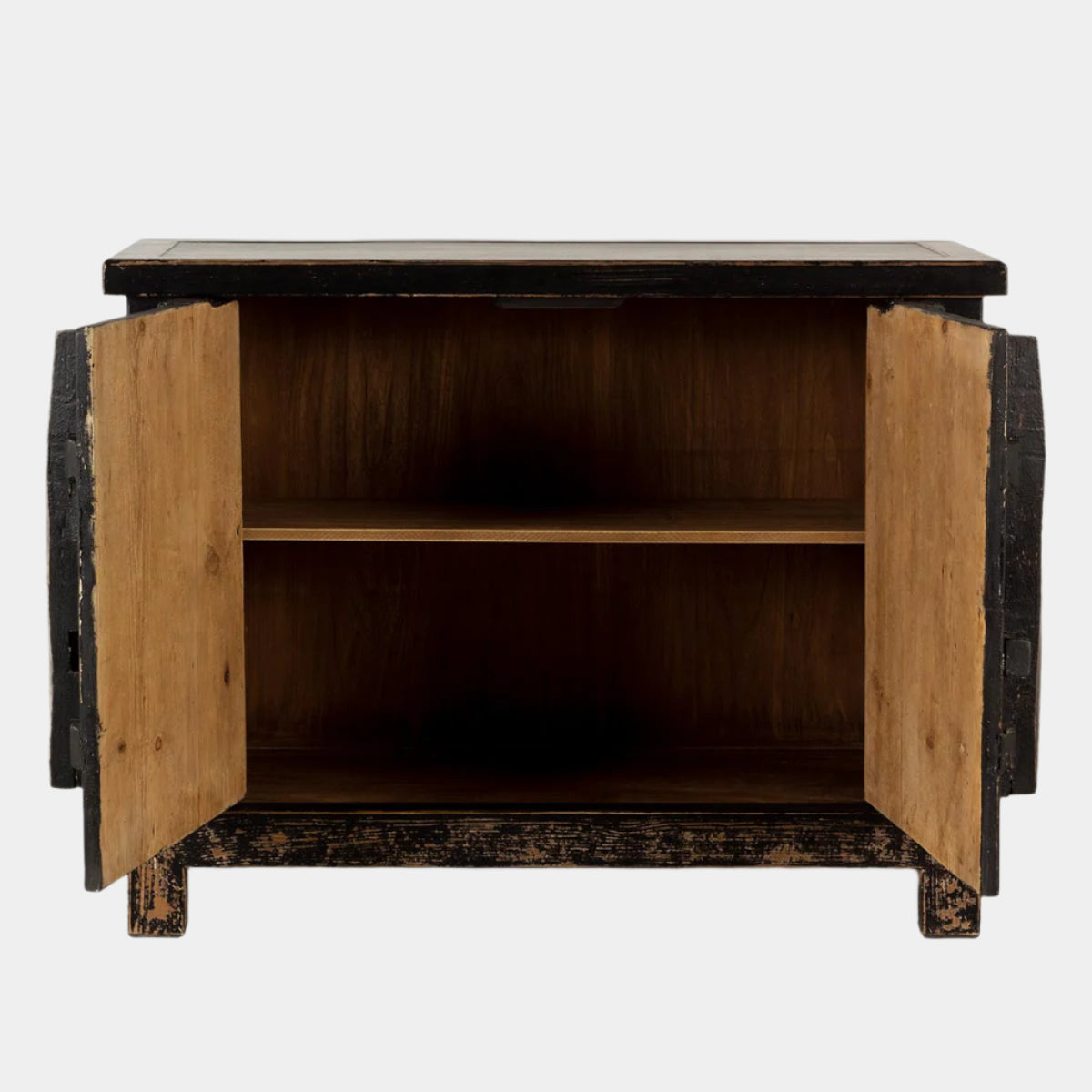 Black Two Door Elm Cabinet