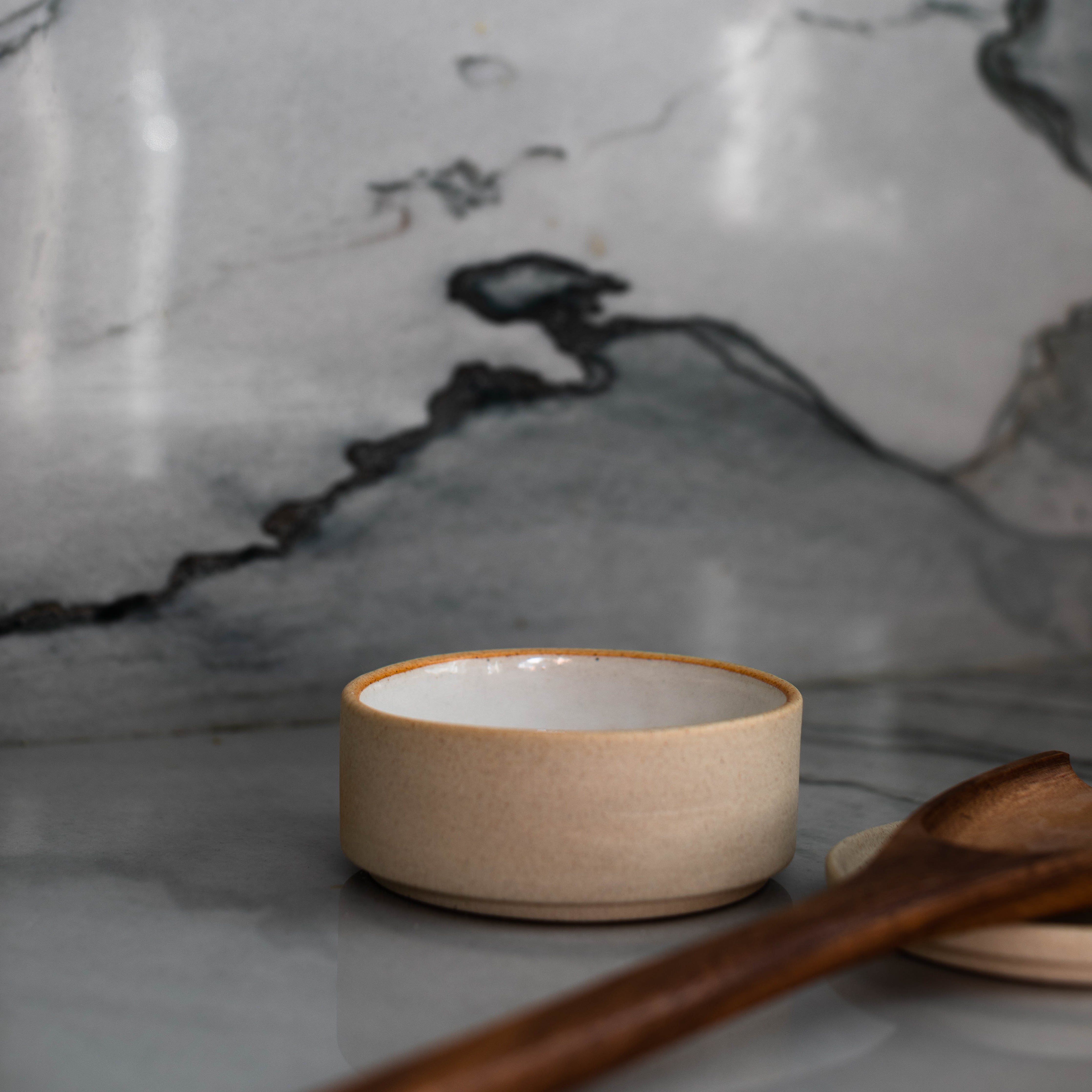 Minimal Salt Cellar | Raw Stoneware