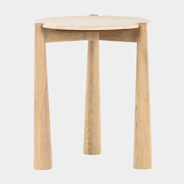 Carver Travertine Side Table