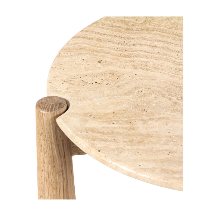 Carver Travertine Side Table