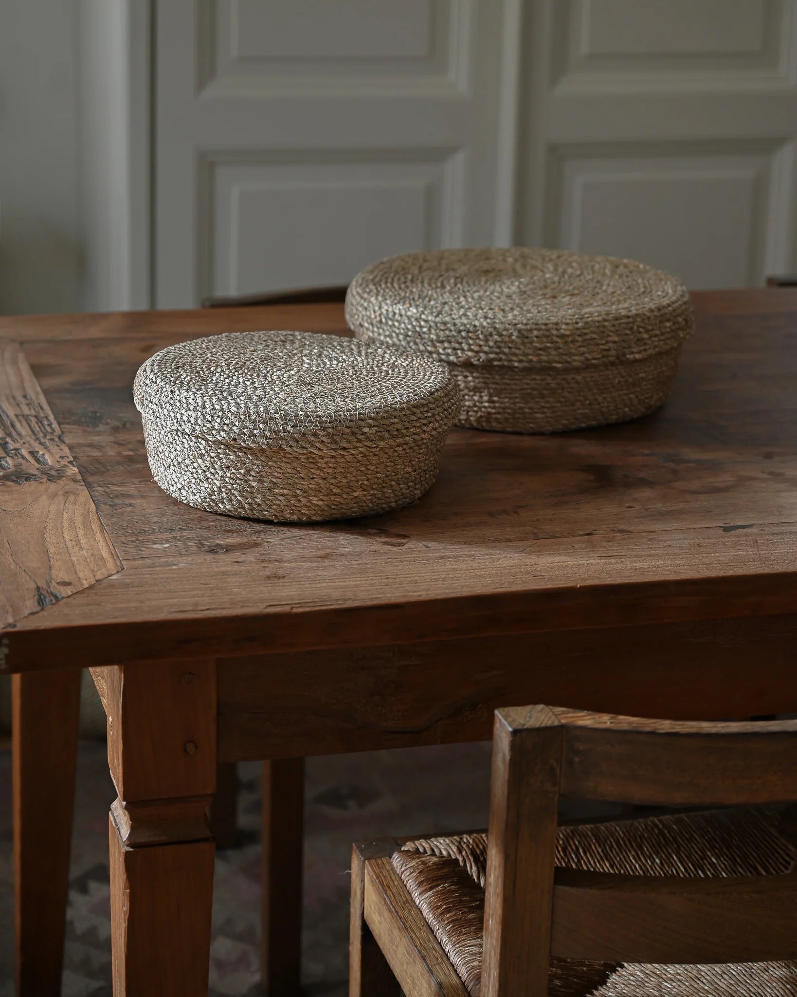Souk Round Seagrass Basket with Lid