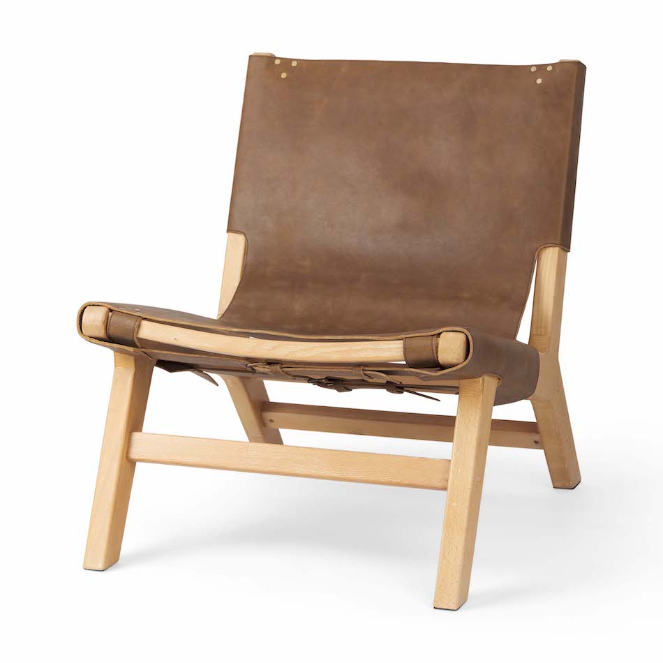 Elodie Accent Chair | Brown Leather