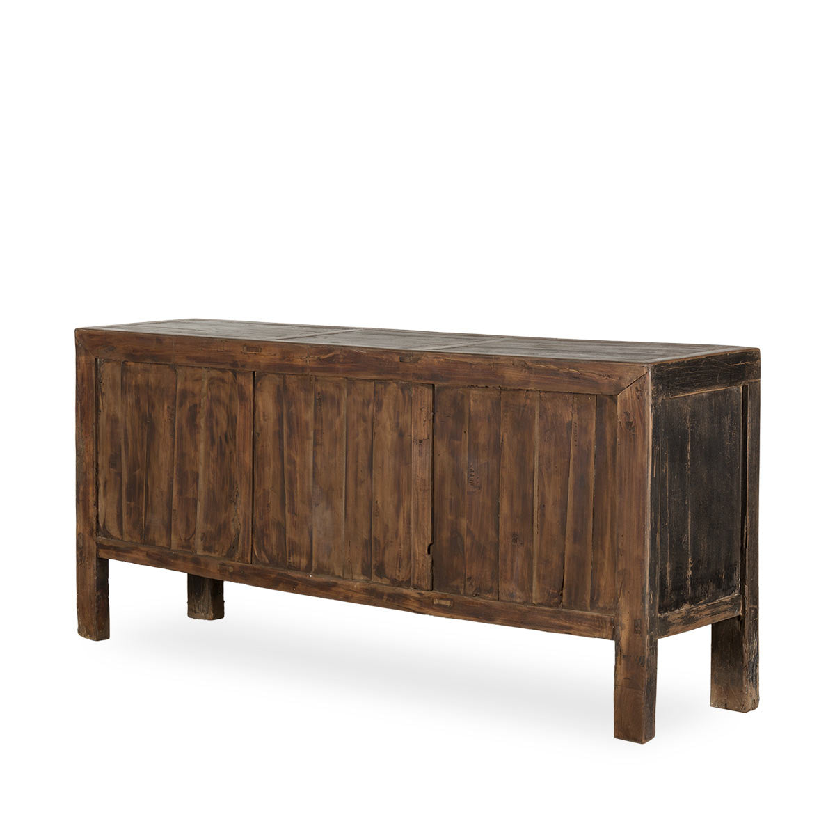 Four Door Elm Sideboard Black