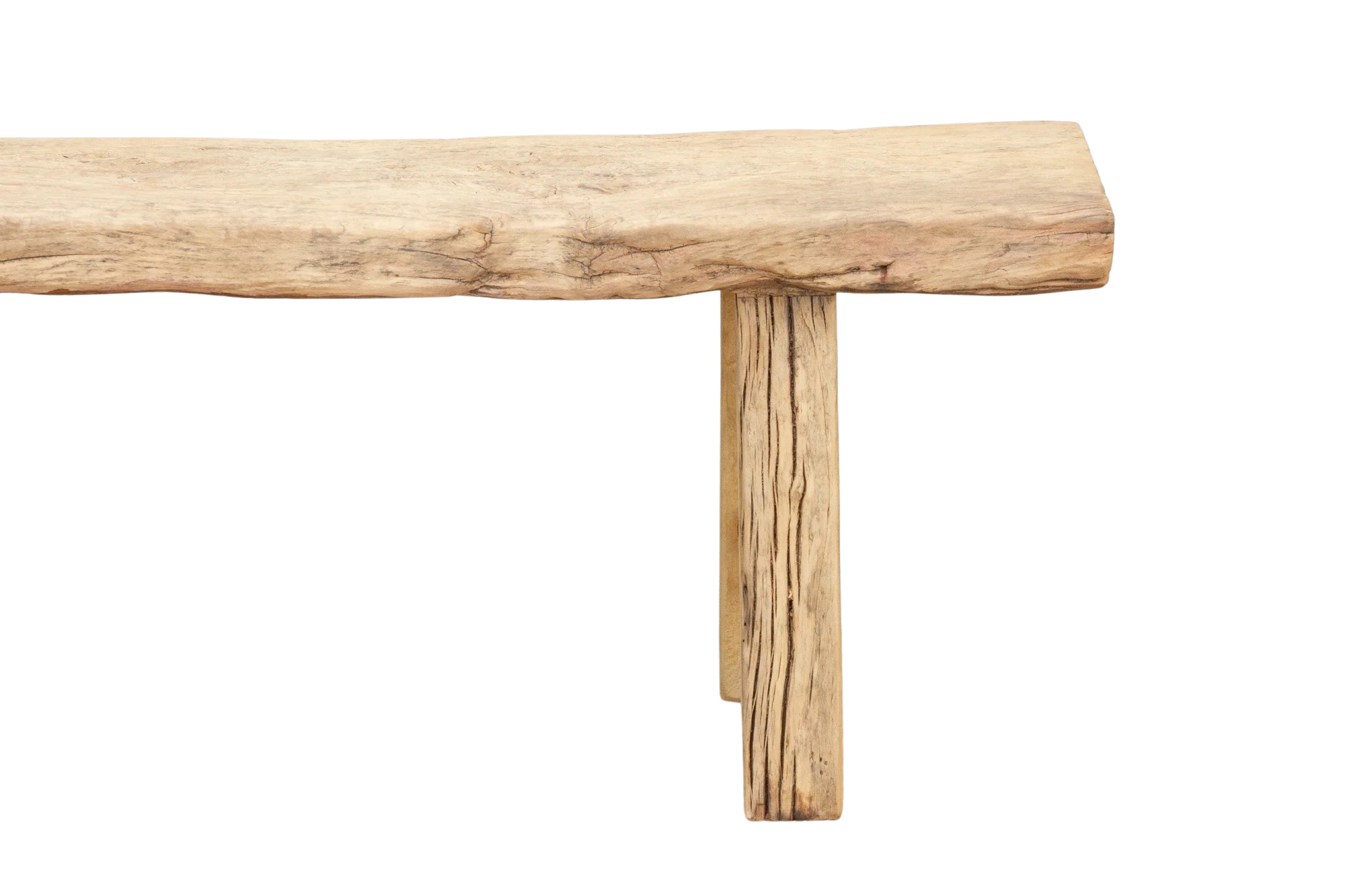 Large Elm Wood Bench