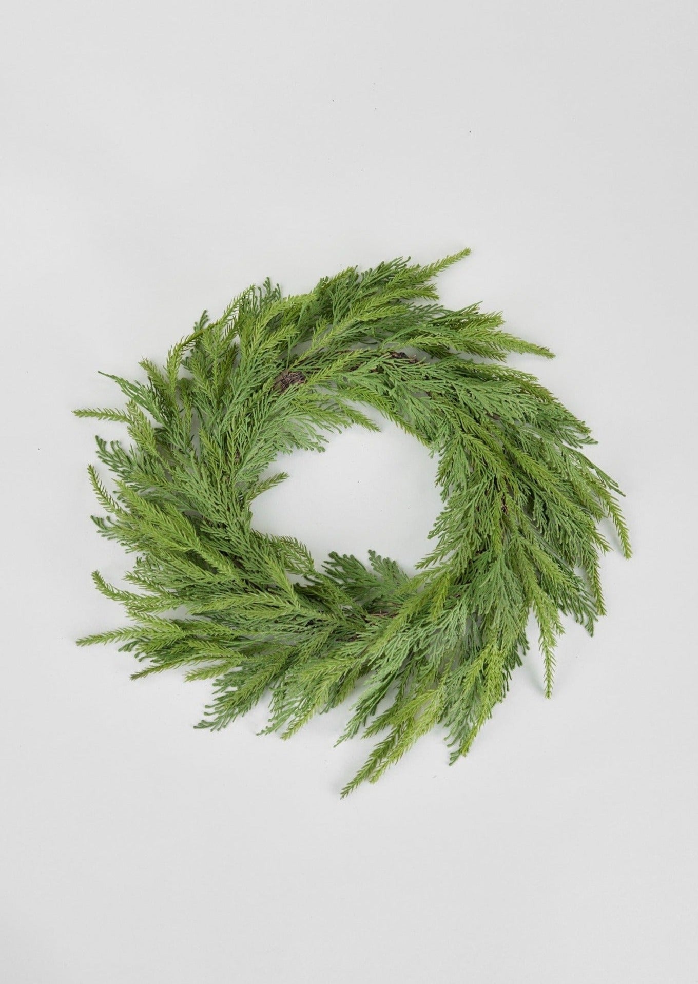 UV Treated Faux Indoor/Covered Outdoor Cedar Wreath - 24"