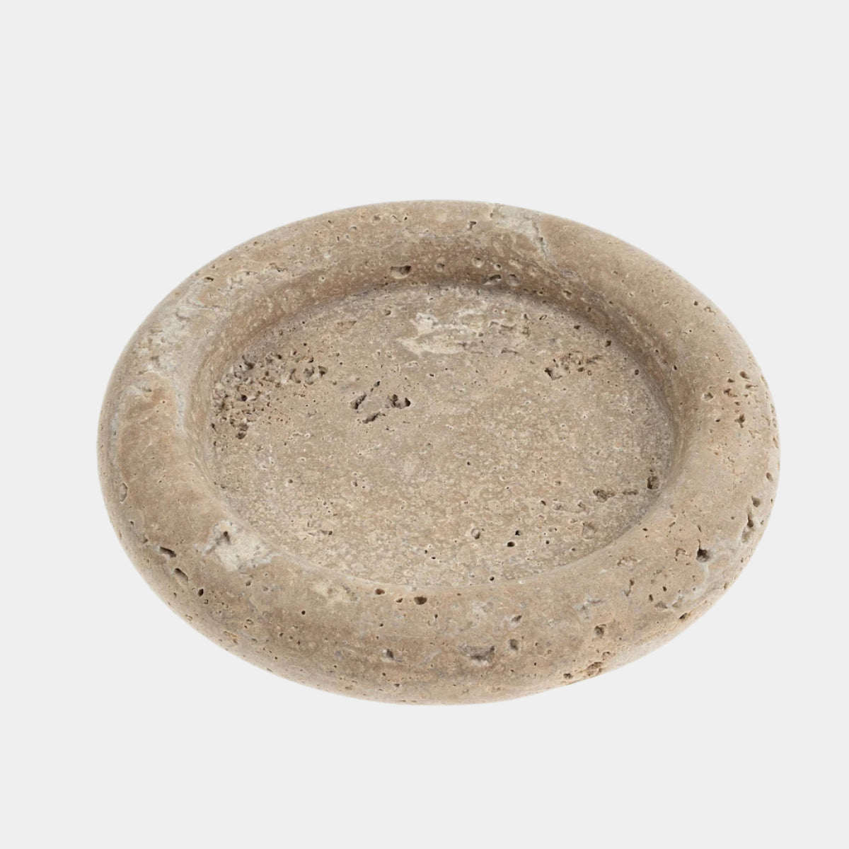 Round Travertine Tray