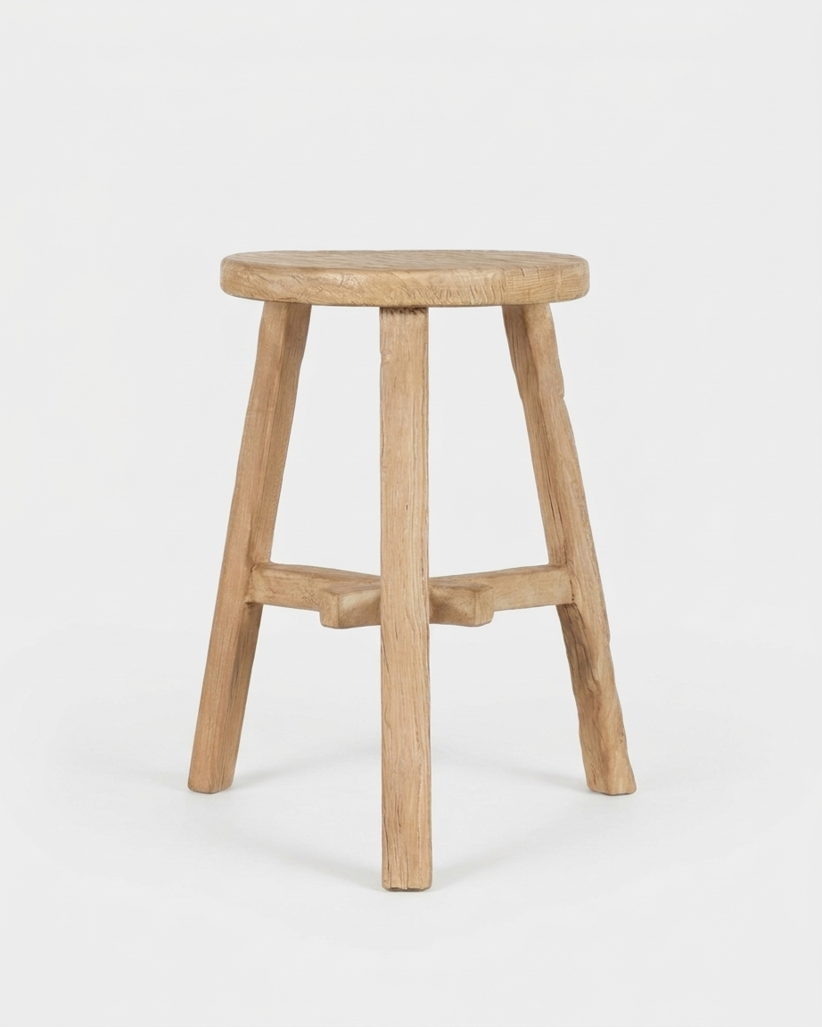 Round Elm Stool