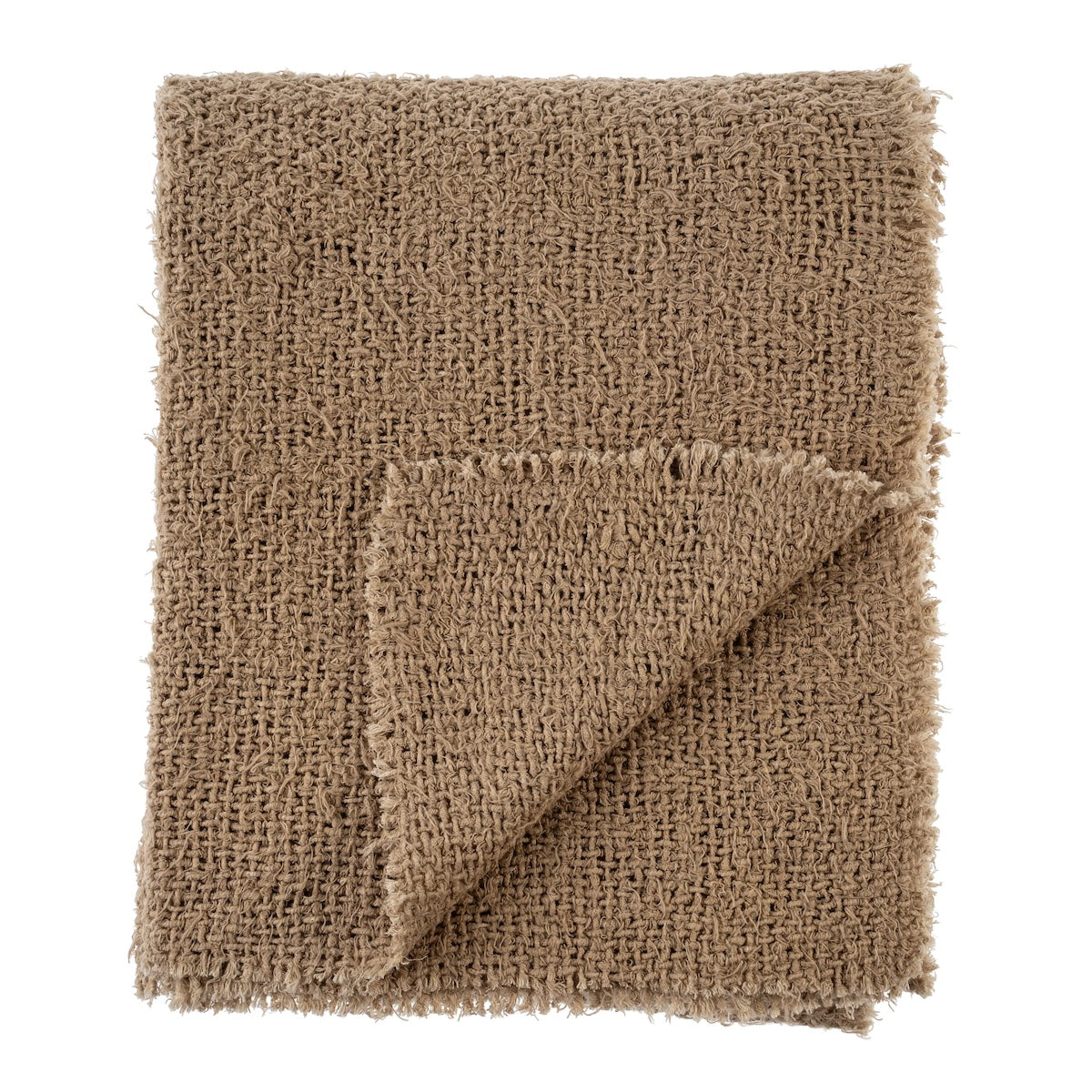 Sable Fringe Throw | Beige