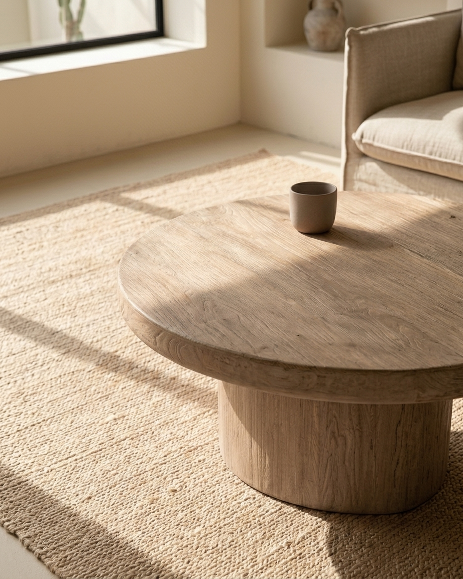 Sierra Round Elm Coffee Table