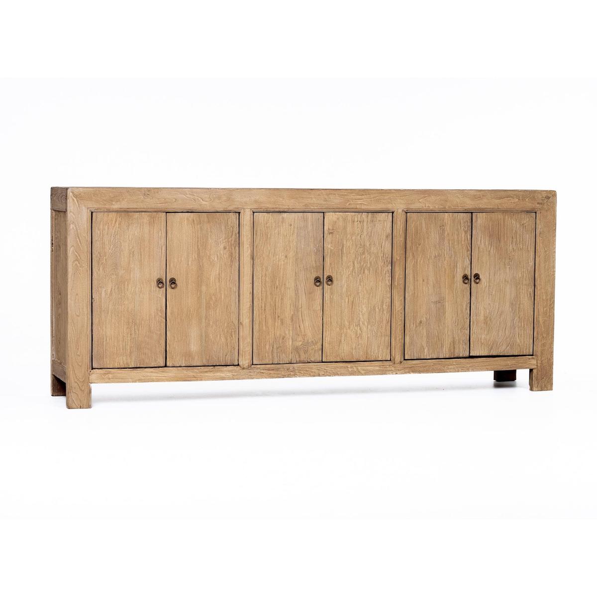 Six Door Elm Sideboard