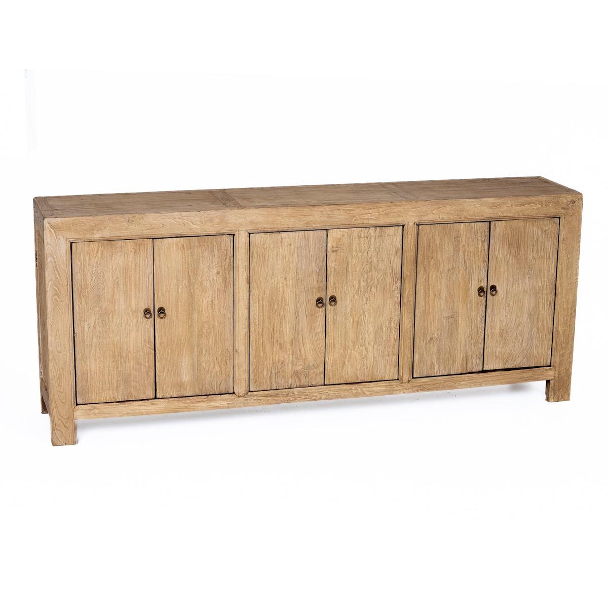 Six Door Elm Sideboard