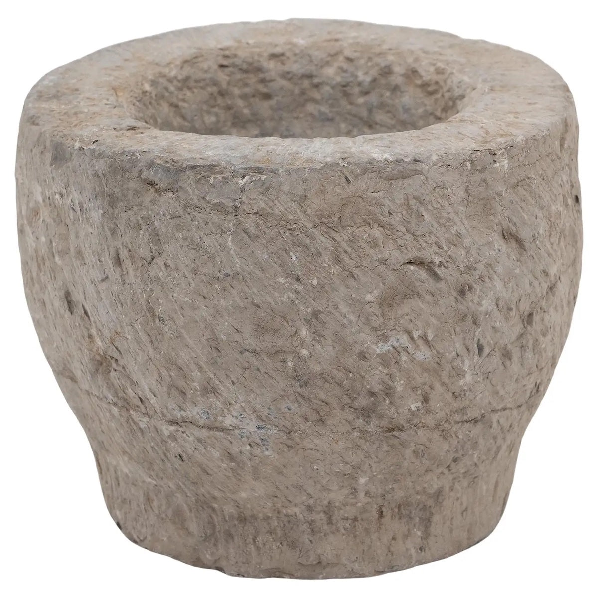 Carved Stone Mortar Bowl