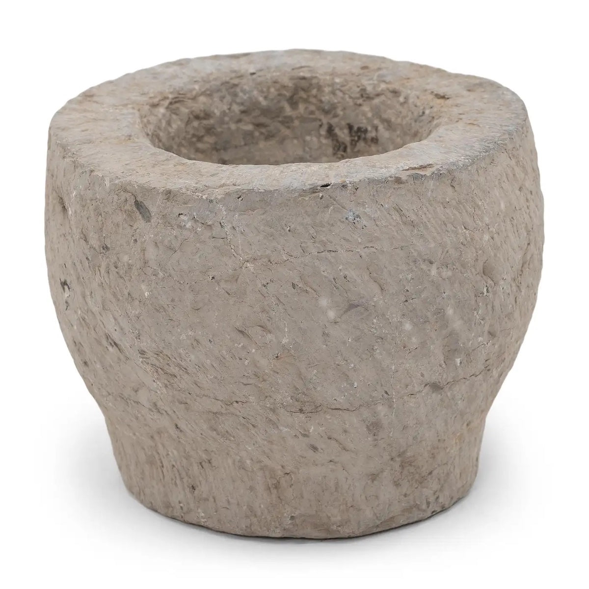 Carved Stone Mortar Bowl