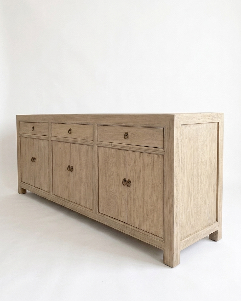 Three Drawer Elm Sideboard
