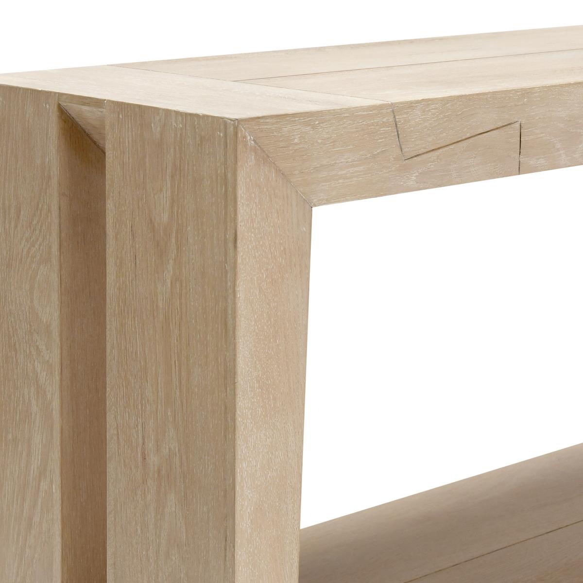 Troy Reclaimed Oak Console Table | Aged Cream